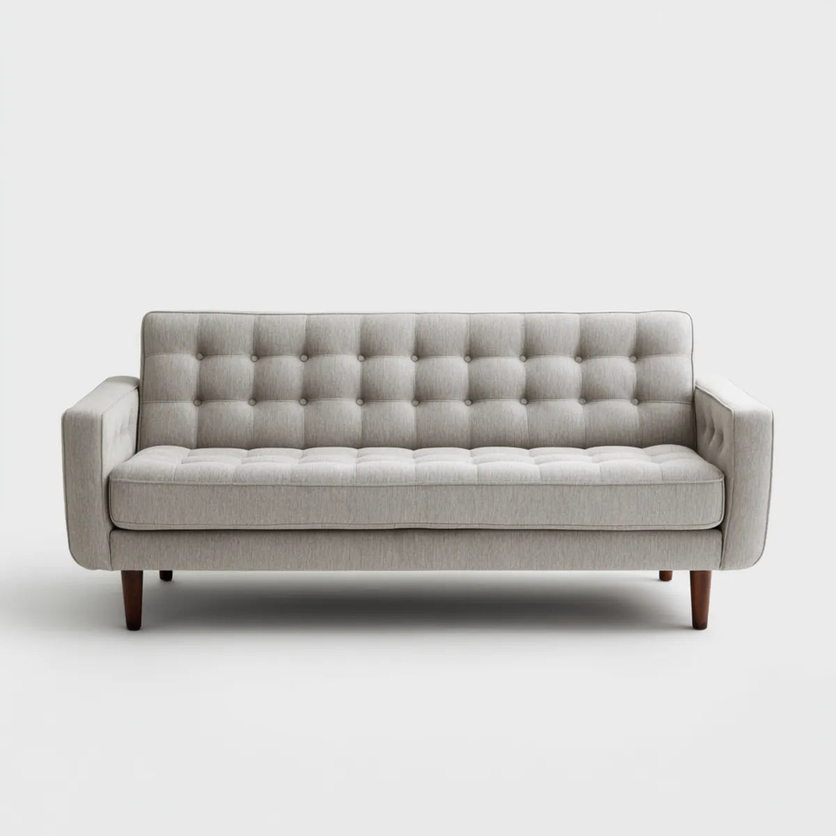 3-Sitzer Sofa Hellgrau 198 x 84 x 86 cm Polyester Rechteckig